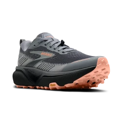 Buty do biegania damskie Cascadia 20 w teren czarno-pomarańczowe