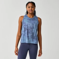 Koszulka do biegania damska Dash Tank Printed niebieska